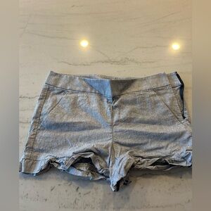 LOFT Heather Gray Ruffle Hem Shorts
